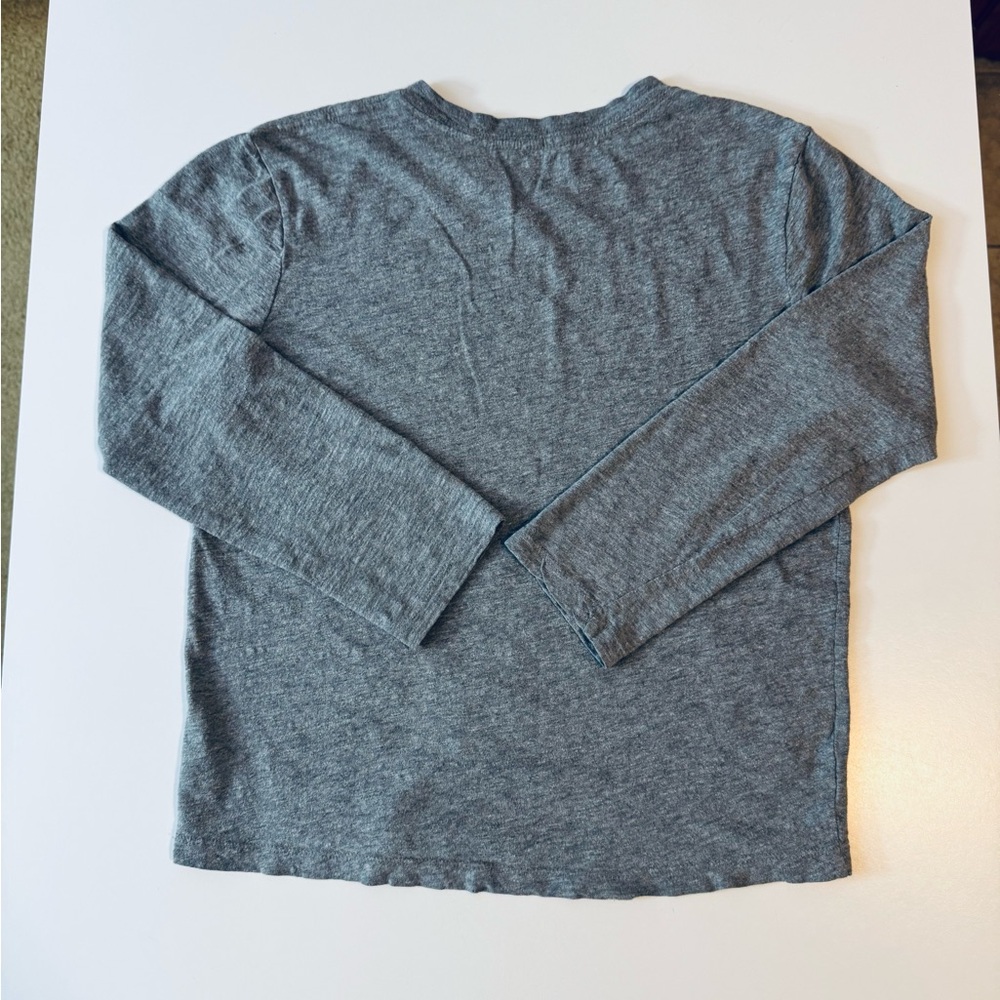 Gap Kids Boys Long Sleeve Gray V Neck Shirt Size L / 10 Great Condition - Picture 4 of 6